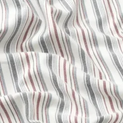Bamboo Flannel Natskjorte, Blue/Red Stripes