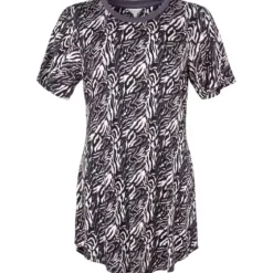 Bamboo Natkjole Kort Ærme, Graphite Rose