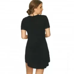 Bamboo Natkjole Kortærmet, Black
