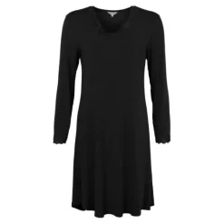 Bamboo Natkjole Med Lange Ærmer, Black