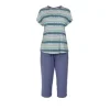 Bamboo Pyjamas Kort Ærme, Blue-Lilac Aquarel