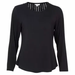 Bamboo Pyjamas Lang Ærme, Black/White