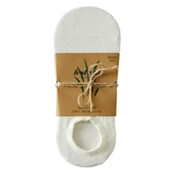Bamboo Sneaker Sock 3-Pack, OffWhite
