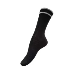 Bamboo Strømpe, Glimmer Black/Silver
