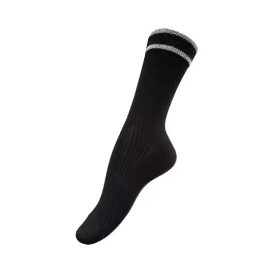 Bamboo Strømpe, Glimmer Black/Silver