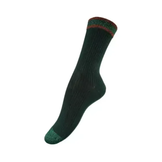 Bamboo Strømpe, Glimmer Green/Copper