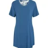 Bambus Natkjole Kort Ærme, Royal Blue