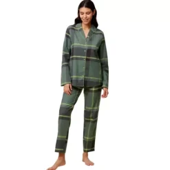 Boyfriend Pyjamas Check, Green Combination