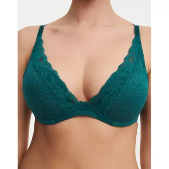 Brooklyn Plunge Bra, Oriental Green