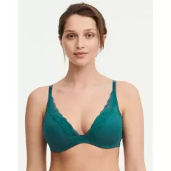 Brooklyn Plunge Bra, Oriental Green