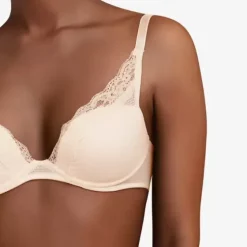 Brooklyn Plunge Bra, Talc