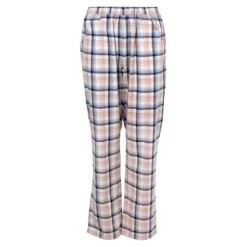 Cotton Fannel Pyjamas, Blue/Terracotta