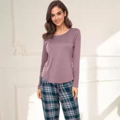 Cotton Flannel Pyjamas, Winter Rose