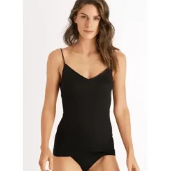 Cotton Seamless Top, Black