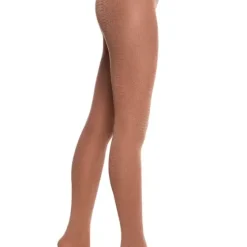 Croco Jacquard Tights, Coffee