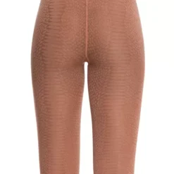 Croco Jacquard Tights, Coffee