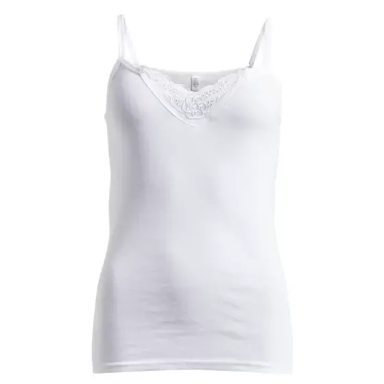 Debbie Top Smal Strop Blonde, White