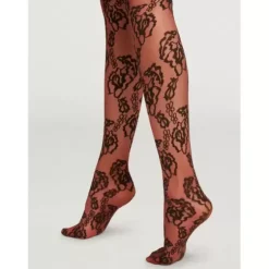 Doralee Tights, Acai/Black