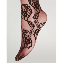 Doralee Tights, Acai/Black