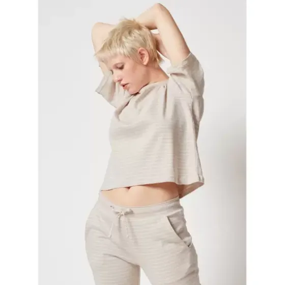 Every Night Shirt, Silvergrey Stripes