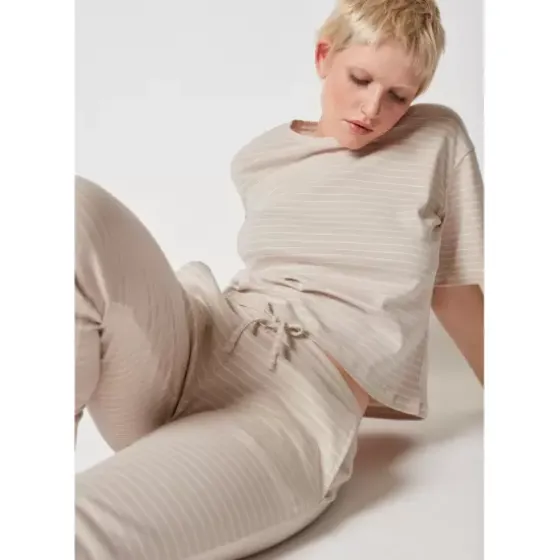 Every Night Shirt, Silvergrey Stripes
