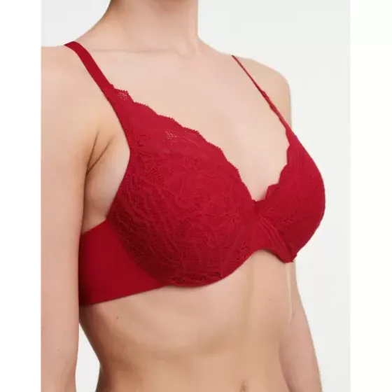 Floral Touch Padded, Scarlet