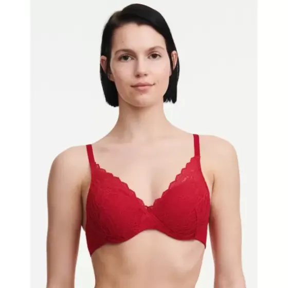 Floral Touch Padded, Scarlet