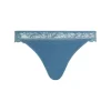 Floral Touch Tanga, Jeans Blue