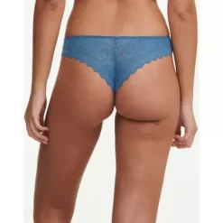 Floral Touch Tanga, Jeans Blue
