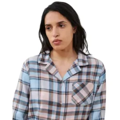 Heat Flannel Bluse, Print Carreaux