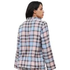 Heat Flannel Bluse, Print Carreaux