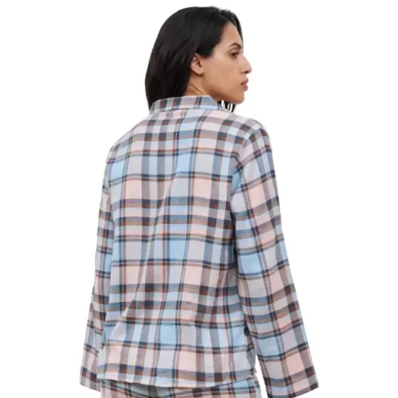 Heat Flannel Bluse, Print Carreaux