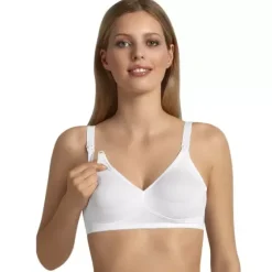 Jacquard Amme BH Uden Bøjle, White