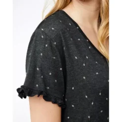 Jordan Kort Ærme, Dark Grey Melange