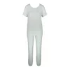 Kortærmet Stribet Pyjamas, Light Green