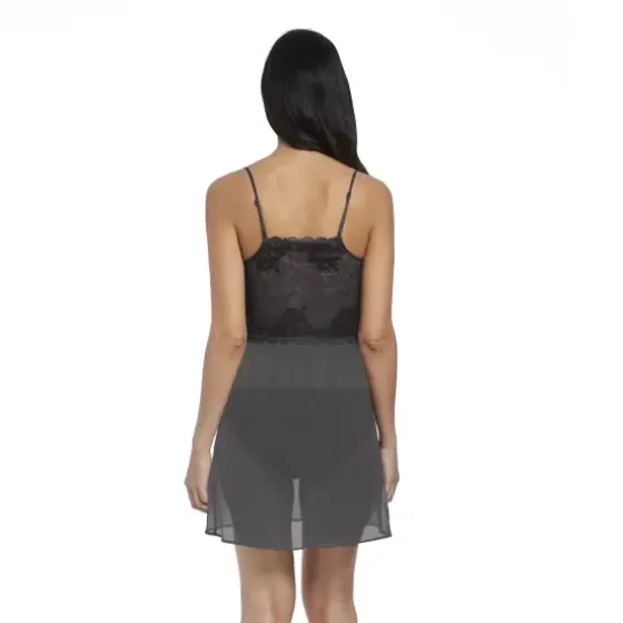 Lace Perfection Chemise, Grey