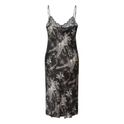 Laura Chemise Dress, Sort/Grå