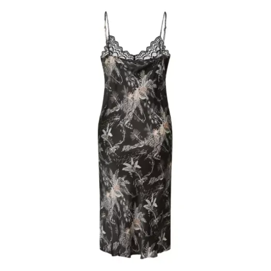 Laura Chemise Dress, Sort/Grå