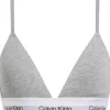 Lightly Lined Triangle Bra, Grey Heather