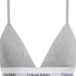 Lightly Lined Triangle Bra, Grey Heather