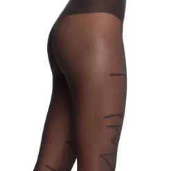 Logo Script Tights, Black/Black