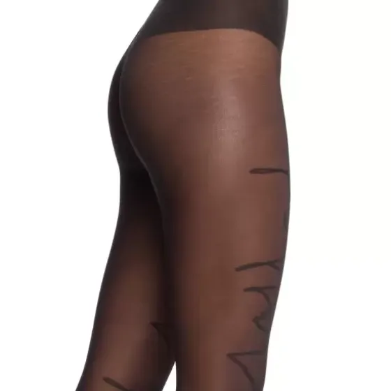 Logo Script Tights, Black/Black