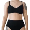 Maja Bambus Bh Top M/Tynde Stropper, Sort