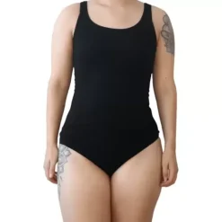 Maja Bambus Top M/Brede Stropper, Sort