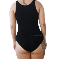 Maja Bambus Top M/Brede Stropper, Sort