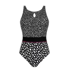 Manila Badedragt Høj Hals, Black