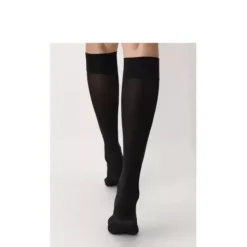 Mi-Bas Opaque Knee-High 50, Black