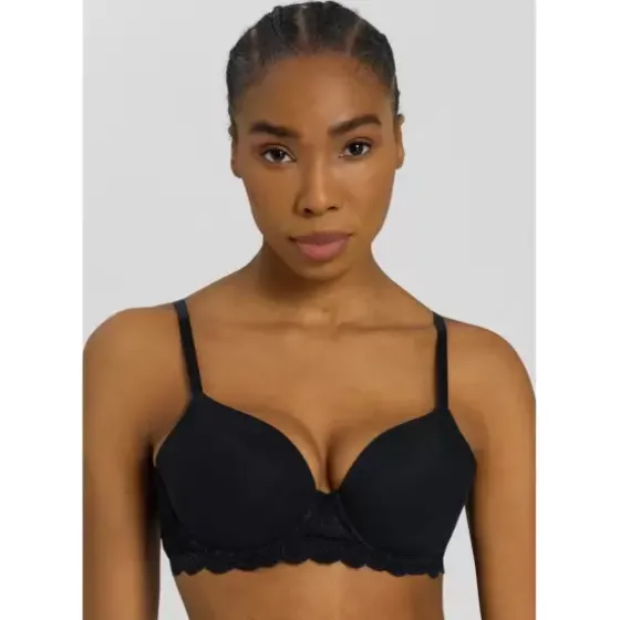 MOMENTS T-SHIRT BRA 0019 BLACK