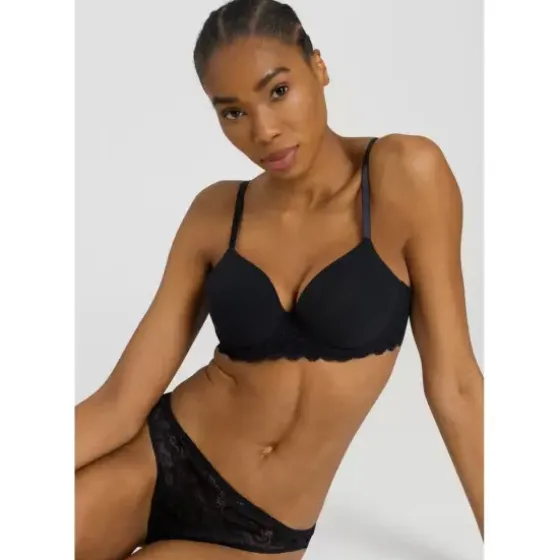 MOMENTS T-SHIRT BRA 0019 BLACK