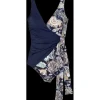Monaco 3 Color Badedragt, Navy With Print